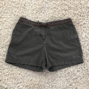 J. Crew Women's Cargo Shorts in Dark Gray and Brown